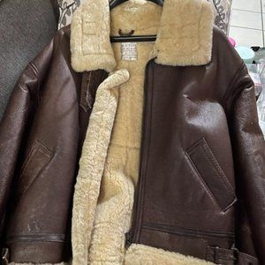 B-3 Leather Shearling vintage airforce jacket